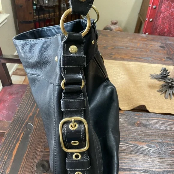 Coach Black Leather Hobo Bag - Picture 6 of 8